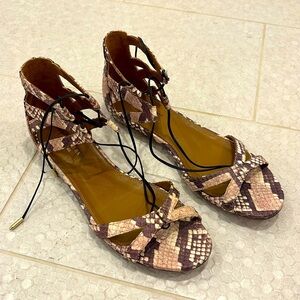 Aquazzura Snakeskin Sandals